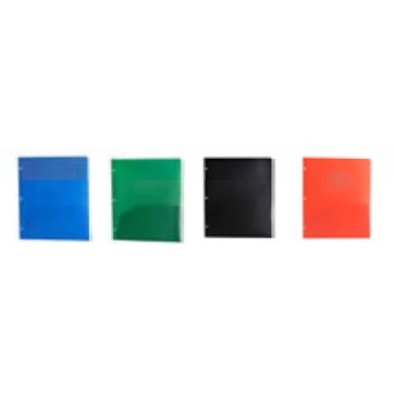 Assorted Opaque 2 Pocket Port Folder