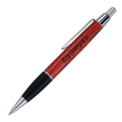 Click Action Elegant Wood Pen with Grip