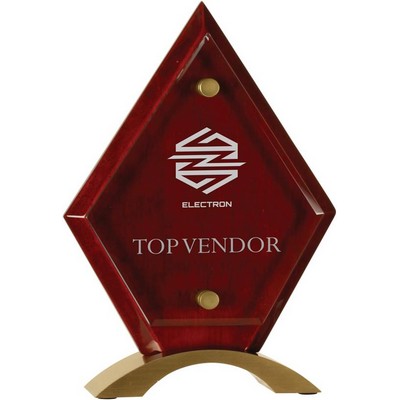 Floating Rosewood Acrylic Stand-up - 8-1/2" Diamond