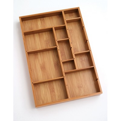 Bamboo Adjustable Drawer Organizer