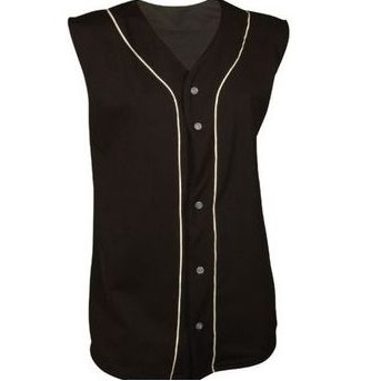 Women's Cooling Interlock Sleeveless Pro Style Full Button Jersey Shirt w/ Soutache