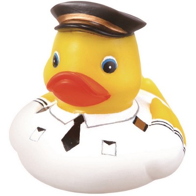 Rubber Pilot Duck Toy