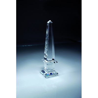 Noblesse Crystal Obelisk Tower Award - 12'' H