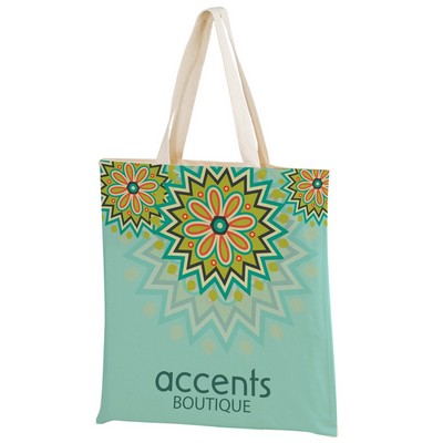 Full Coverage Cotton Tote Bag w/Full Color (15"x16")