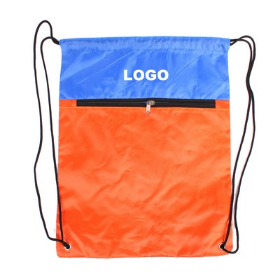 Two-Tone Custom Drawstring Bag