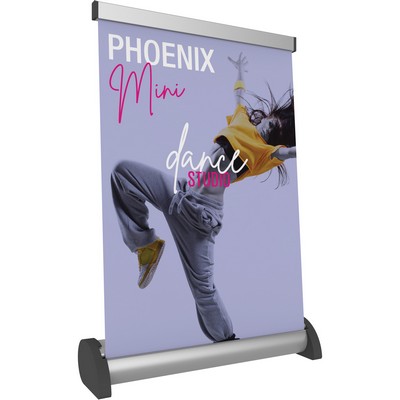 Phoenix Mini 1 Pole Silver Retractable Banner Stand