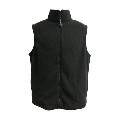 Unisex Polyester Anti Pill Fleece Full Zip Vest