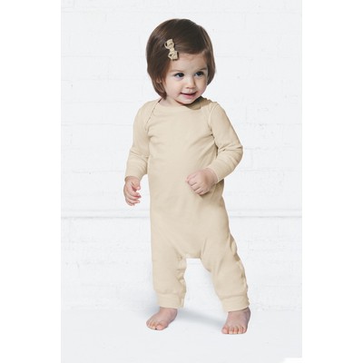 Rabbit Skins Infant Lap Shoulder Long Sleeve 1x1 Baby Rib Coverall