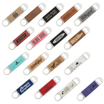 1.5" x 7" - Premium Leatherette Bottle Opener