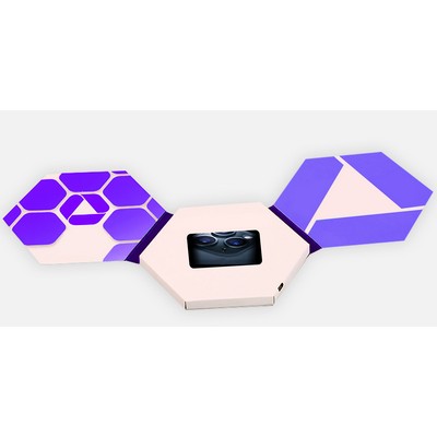 2.4 Inch Hexagon Shaped Video Brochure-128mb