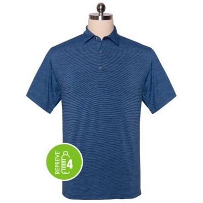 Bermuda Sands® Men's "Carlton" Striated Mini-Tonal Stripe Polo Shirt