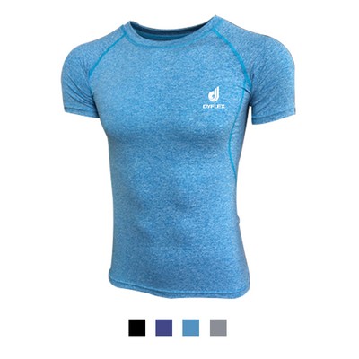 Men's Compression Solid Color Running Gym Wear Sport T-shirt