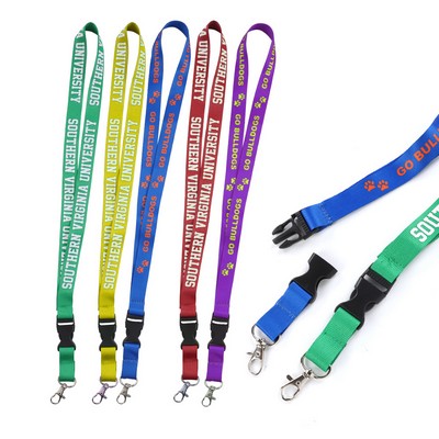 Polyester Lanyards W/ Quick Buckle Release