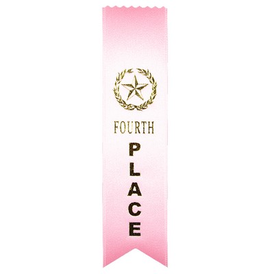 2"x8" 4TH Place Stock Lapel Award Ribbon