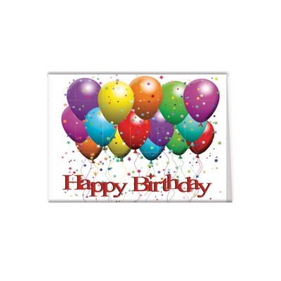 Streamers & Stars Birthday Greeting Card with Free Song Download