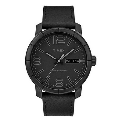 Timex Mode 44 Black Strap, Black Dial