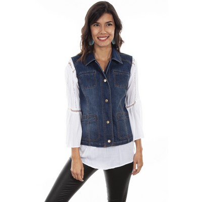 Honey Creek Denim Vest w/Princess Seams