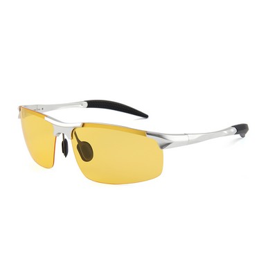 Sunglasses - Yellow Lenses - Silver Frames