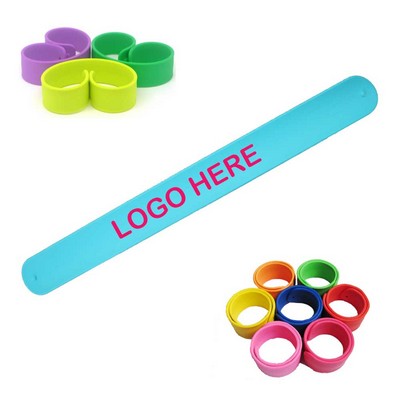 9 1/2 Inches Silicone Snap Bracelet