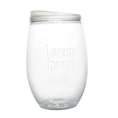 16 Oz. Tritan® Plastic Stemless Lidded Wine Tumbler