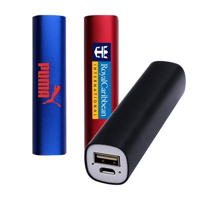 2200 mAH Aluminum Power Bank w/Chamfer Edge