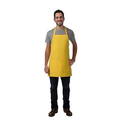 Made in the USA Bib Apron w/Center Divided Pocket (28" x 24")