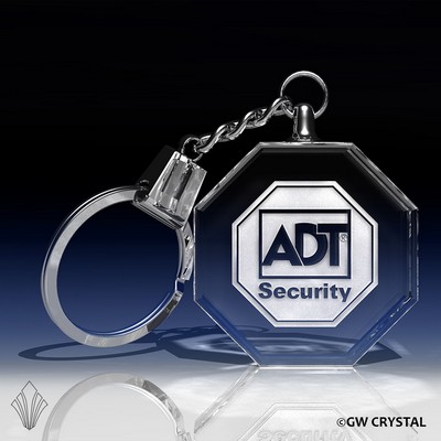 Octagon Crystal Keychain