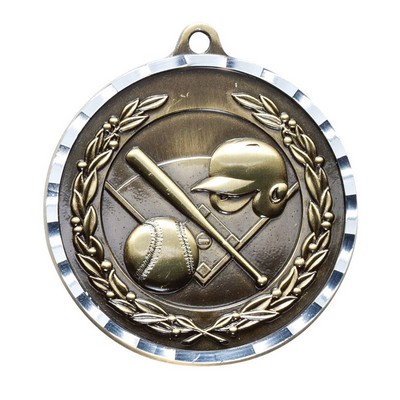 Baseball Antique Finish Brass Medal