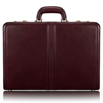 HARPER | 4.5" Burgundy Leather Attaché | McKleinUSA