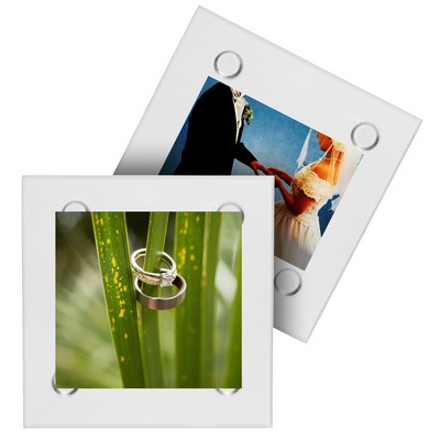 Full Color 4" Square Glass Coasters Custom Clear Coaster