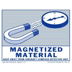 Magnetized Material, Special Handling Paper Labels - 3.5" x 4.5"