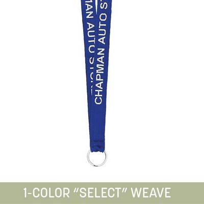 3/4" Woven Lanyard w/ Split Ring - "Select" Weave