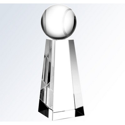 Crystal Championship Tennis Trophy, Large (2-3/8"x8")