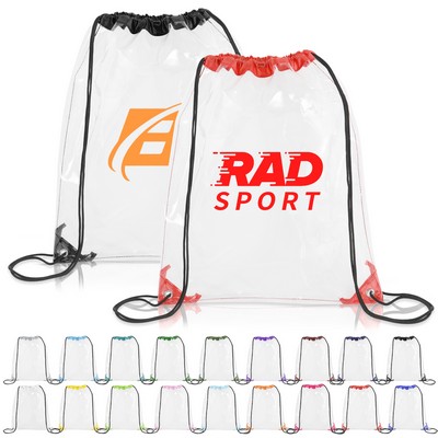 Clear Drawstring Cinch Backpack