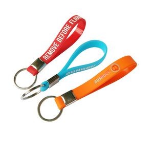 Silicone wristband keychain