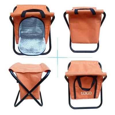 Outdoor Folding Beach / Fishing Chair W/ Cooler Bag