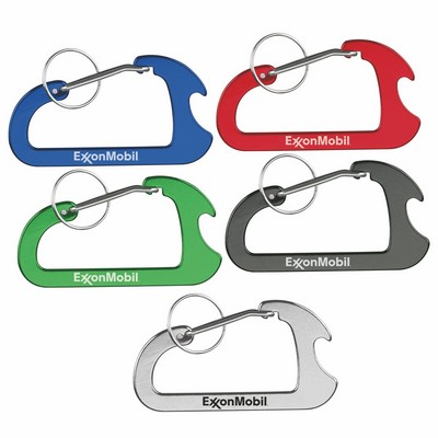 Carabiner with Bottle Opener and Key Ring