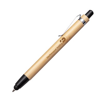 Twain Bamboo Click Pen & Stylus - Black