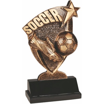 6" Soccer Broadcast Resin Trophy