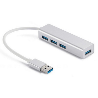 Aluminum Alloy Portable 3-Port USB 2.0 Hub