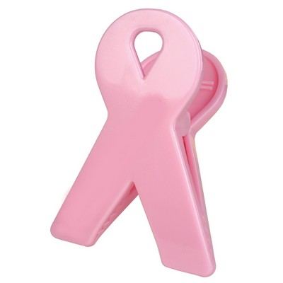 Breast Cancer Awareness Ribbon Magnetic Bag Clip