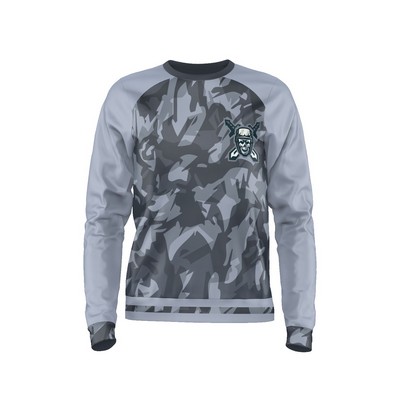 Unisex and Kids' Full Sublimation 310G Fleece-Lined Crew Sweatshirt