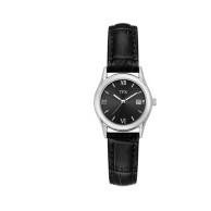 TFX by Bulova Women's Black Leather Strap Watch