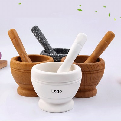 Mortar Pestle Set Guacamole Herbs Spice Grinder