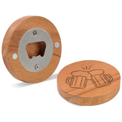 Refrigerator Magnet Wood Bottle Opener