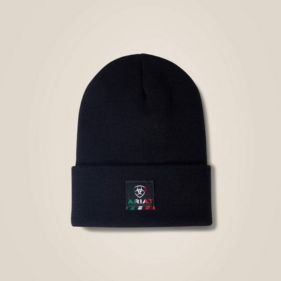 Ariat® Rebar® Mexican Flag Patch Black Beanie