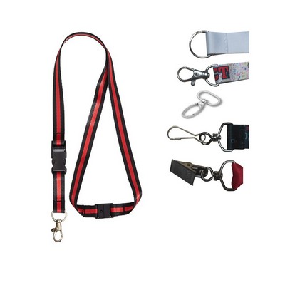 5/8" Dye-Sublimated Lanyard w/ Safety Breakaway Buckle Release