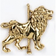 Carousel Lion Stock Casting Lapel Pin