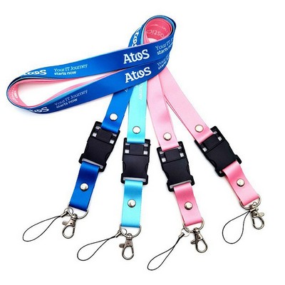 Buckle Release Polyester Lanyard