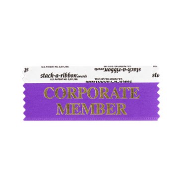 Corporate Member Stk A Rbn Violet Ribbon Gold Imprint